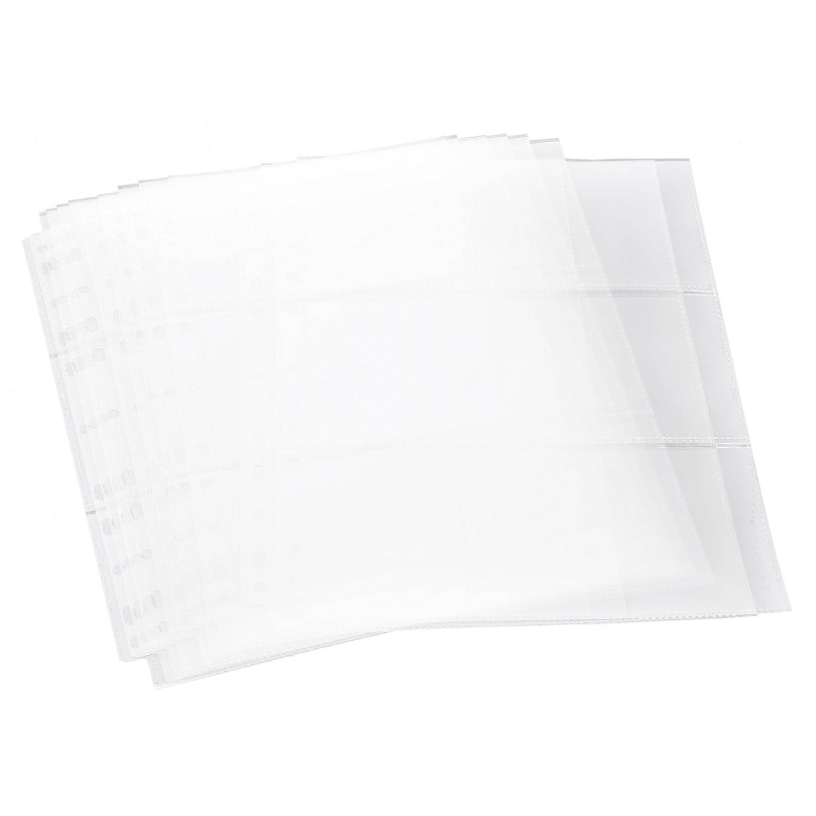 ABOOFAN 20Pcs Transparent Photo Album Inner Page Bags Reusable Protective Covers for Credentials Photos and Game Cards Easy to Use Booklet Sleeves for Display