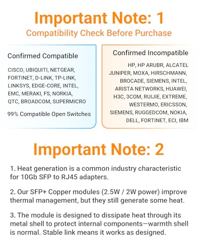 Image of SFP+ to RJ45 Adapter | Low Power <2W | SFP+ to Ethernet Transceiver | Up to 30m, Plug-Play | for Cisco SFP-10G-T-S, Unifi UF-RJ45-10G, Netgear, and More