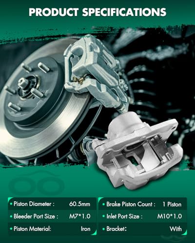 Image of SCITOO 19B2688 Front Left Disc Brake Caliper With Bracket Compatible For Toyota For RAV4 2001-2005,(Sport Utility) Front Driver Brake Caliper