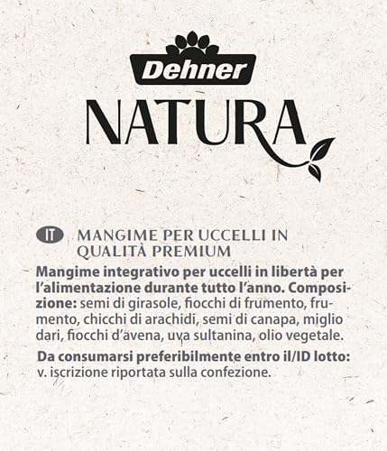 Dehner Natura Premium Wildvogelfutter, Streufutter, Ganzjahresfutter proteinreich/energiereich, hochwertiges Vogelfutter für Wildvögel, im Eimer, 3 kg (5 l) (Packung mit 2)