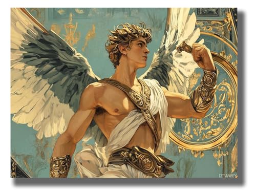 Hermes Poster Greek Mythological Wall Art God Wall Decoration Living Room Print for Bedroom Pictures Painting Panels Artwork for Bathroom Unframed 12x16inch
