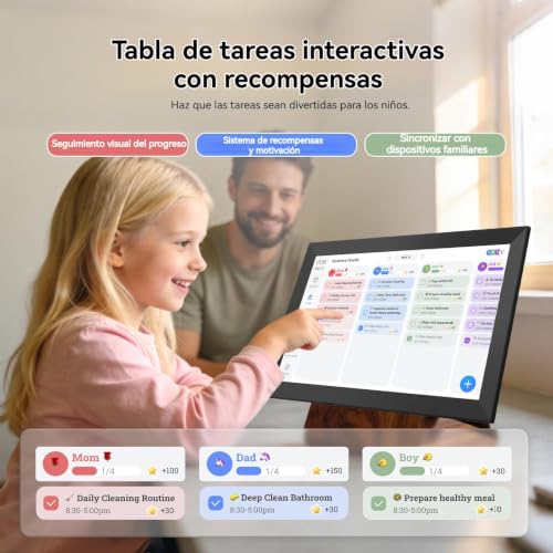 Calendario digital de pared táctil con recordatorios y 32GB 4
