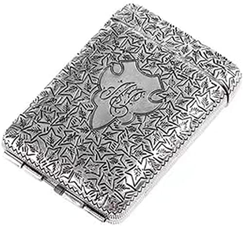 Zigarettenetui Box Silber Hochwertiges Metall für 14 Zigaretten Normalgröße Zigarette (Color : Silber) Cover