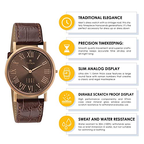 Titan Analog Brown Dial Men's Watch-NL1595WL03/NQ1595WL03 - Image 3