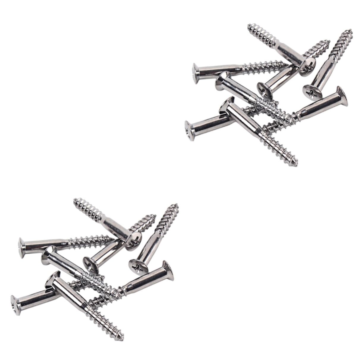 SUPVOX an Fittings 32 pcs bass neck bass plate screws guitar saddle part eleguitar guitar Steel Mounting Screw Bolts Screws Mounting Screws Accessories ballad Pack Guitar Neck