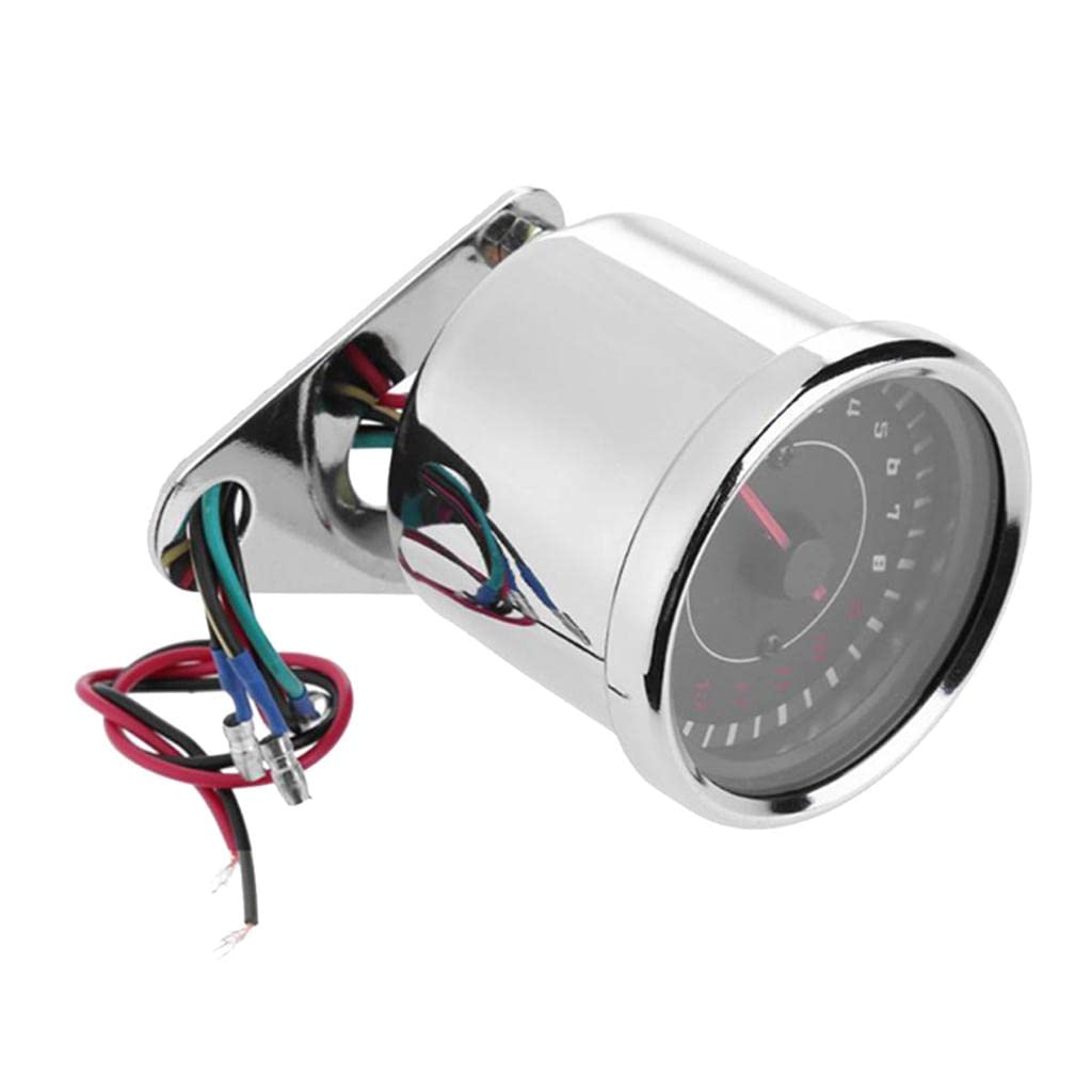 ATORSE Universal Motorcycle Tachometer RPM Gauge with LED Backlight Light Chrome-picture-21