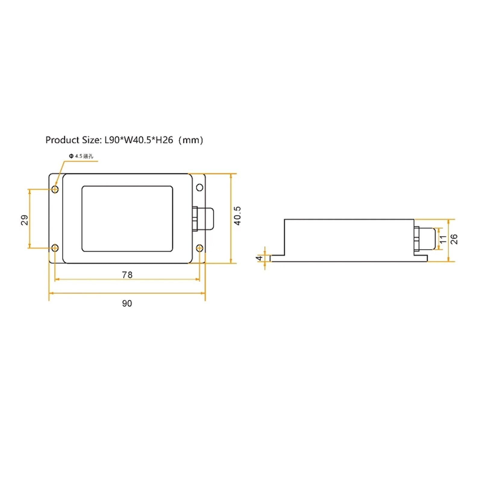 CHBMSS One Axis Inclinometer 4-20mA, Single 1 Axis Tilt Sensor Analog Current Output Clinometer Accuracy 0.2