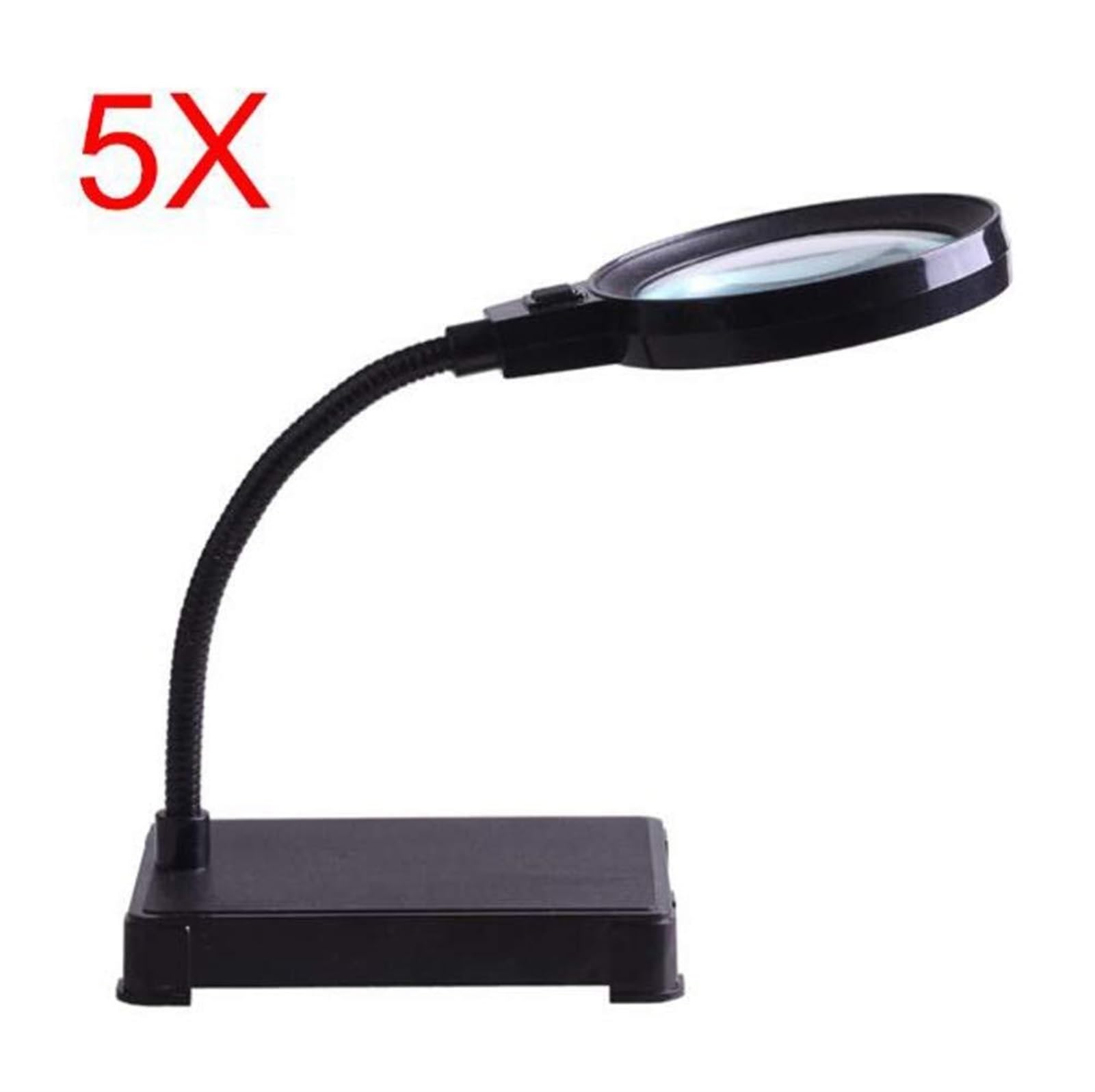 Vergrößerungsglas, 10-fache Vergrößerung, 125 mm Leselupe mit Ständer, tageslichthelle 36 LEDs für Bastelarbeiten, Werkstätten, Diamantmalerei usw.,
