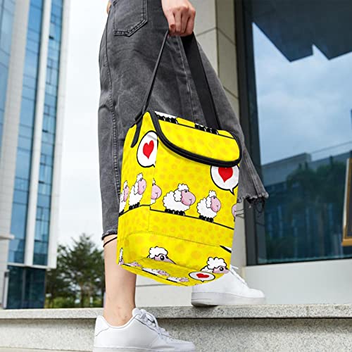 Lonchera para el trabajo térmica con diseño de oveja tierno impermeable 7