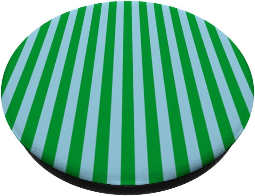 Green and Blue Lines Vertical Stripes Beachy Summer Pattern PopSockets Adhesive PopGrip - Image 2