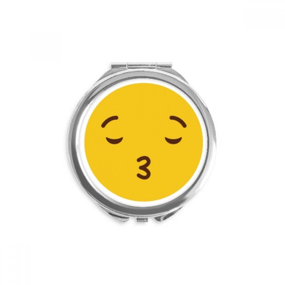 Miroir de poche portable résistant aux rayures motif chat jaune