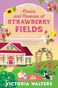 Paperback Picnics and Promises at Strawberry Fields [Large Print] Book