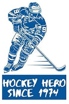 Paperback Hockey Hero since 1974 Notebook Birthday Hockey Gift: Lined Notebook / Journal Gift, 101 Pages, 6x9, Soft Cover, Matte Finish Book