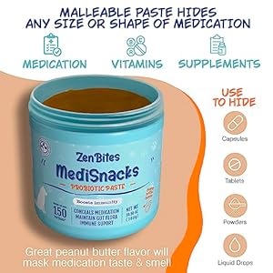 Medisnacks Pill Pouch Paste for Dogs Capsule 150 Servings Peanut Butter Flavoured Immune and Digestive Support to Conceal Medication for Dogs Natural Soft Dog Treats 106oz  Cucciolini Doodles Medisnacks pill pouch paste for dogs capsule 150 servings peanut butter flavoured immune and digestive support to conceal medication for dogs natural soft dog treats 10 6oz   cucciolini doodles