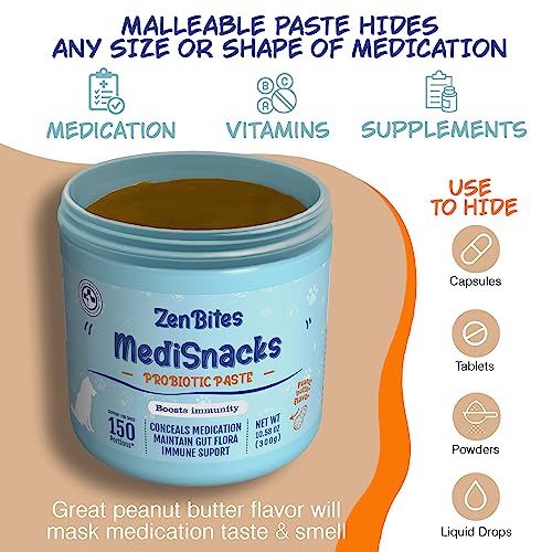 Medisnacks Pill Pouch Paste for Dogs Capsule 150 Servings Peanut Butter Flavoured Immune and Digestive Support to Conceal Medication for Dogs Natural Soft Dog Treats 106oz  Cucciolini Doodles Medisnacks pill pouch paste for dogs capsule 150 servings peanut butter flavoured immune and digestive support to conceal medication for dogs natural soft dog treats 10 6oz   cucciolini doodles