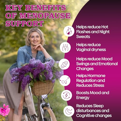 Image of Best Rated Highly Effective Menopause Support, Menopause Probiotics, Hot Flashes, Night Sweats, Hormone Balance, Mood Swings, DIM, Black Cohosh, Dong Quai, 40Bn CFU
