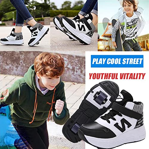 Scarpe Con Rotelle 2 In 1 XRDSHY Per Bambini – Ruota Retrattile, Traspiranti E Antiscivolo Per Pattinaggio E Ginnastica - copertina
