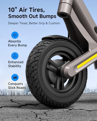Image of ECOROAD Electric Scooter,25MPH-32MPH, 18-50 Miles Range, 330LBS Load, Off-Road Tires, RGB Lights & APP Control