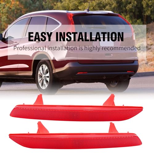 Image of 33555-SWA-J01 1Pair Rear Bumper Reflector Light Left & Right Side, Replacement for Honda CR-V 2010-2011 Replaces 33505-SWA-J01 HO1185101 HO1184101