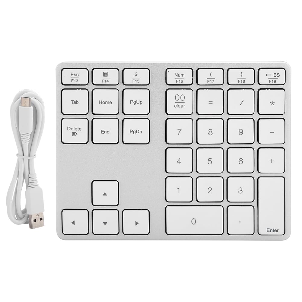 flexman BT3.0 Numeric Keyboard, 150H Working Time Ultra Thin Portable Number Pad Rechargeable Numeric Keypad Numpad 26 Keys, Financial Accounting Numeric Pad ?