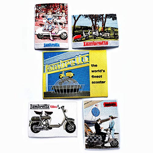Warrior Clothing Lambretta - Parches para patinete (5 unidades), diseño vintage