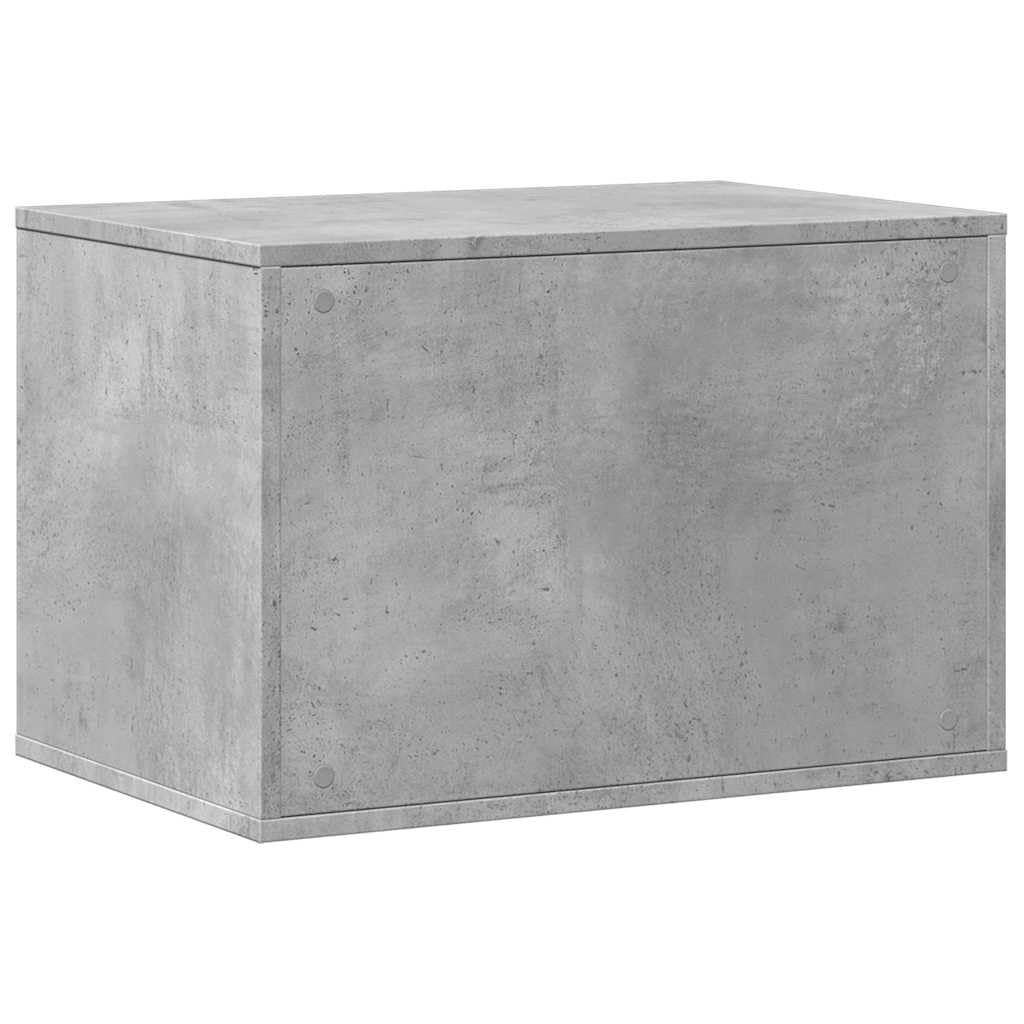 Katzenklo Betongrau Holzwerkstoff 60x40x40 cm Katzenmöbel mit Zwei Eingängen, vielseitig als Katzenhaus, Beistelltisch und Aufbewahrung für Wohnung, Balkon, Zimmer, Rückzug und Ruhe