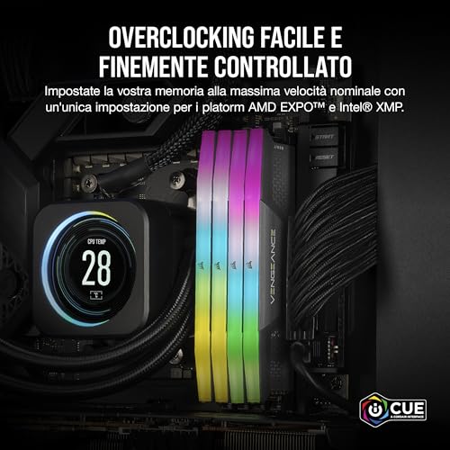 CORSAIR-Vengeance-RGB-DDR5-RAM-96GB-2x48GB-6000MHz-CL36-44-44-96-14V-AMD-Expo-Intel-XMP-30-Desktop-Computer-Memory--Gray-CMH96GX5M2E6000Z36 CORSAIR Vengeance RGB DDR5 RAM 96GB (2x48GB) 6000MHz CL36-44-44-96 1.4V AMD Expo Intel XMP 3.0 Desktop Computer Memory – Gray (CMH96GX5M2E6000Z36) - Image 6