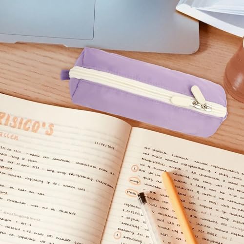 Image of Pencil Bag, Pencil Box, Cute Pencil Case, Storage Pen Bag for School Supplies Office School Girls (Purple)