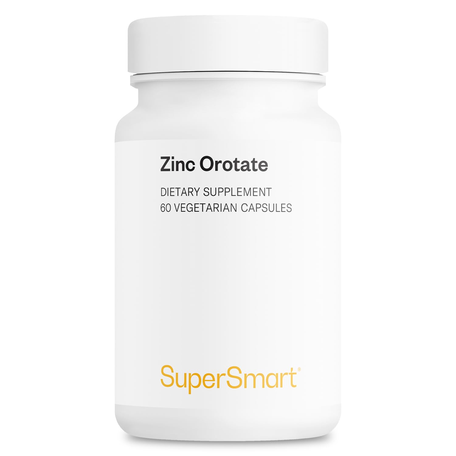 SuperSmart - Zinc Orotate Supplement 100mg per Day (High Absorption) - Enhanced Form | Non-GMO & Gluten Free - 60 Vegetarian Capsules