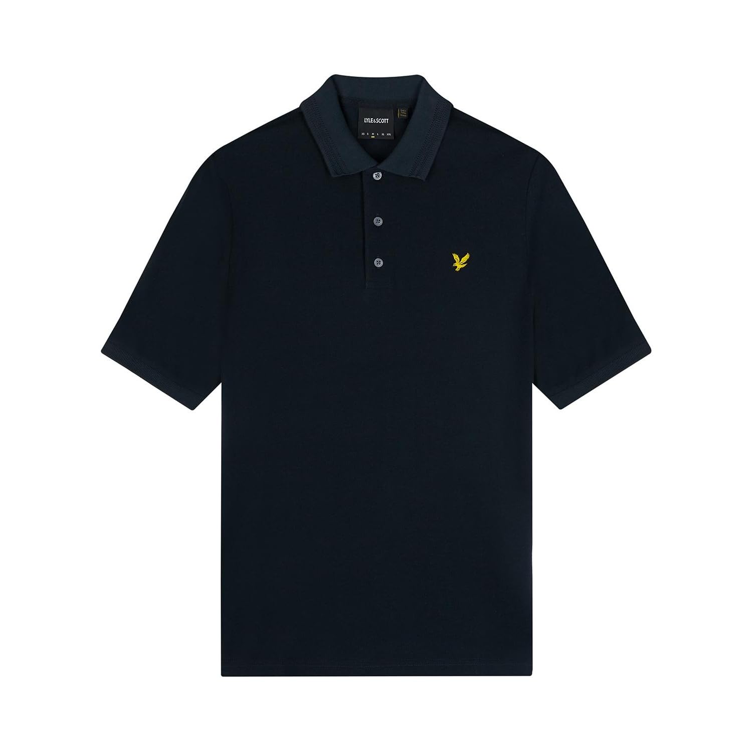 Lyle & Scott Mens Rally Tipped Polo Shirt, Dark Navy, Medium