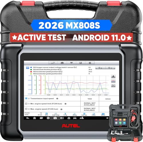 Autel MaxiCheck MX808S Android 11-Scanner [EU-Version 2023], wie MaxiCOM MK808S/MK808Z, Neueres Modell von MK808/MX808, Vollständig Bidirektional, 28+ Service, OE-All-System-Scan, ABS/SRS/EPB/BMS