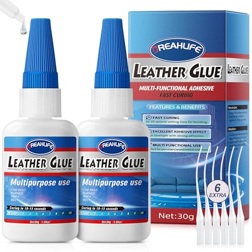 Pegamento Fuerte para Cuero 30gx2, Pegamento Cuero para Monederos, Bolsos, Sofás, Sillones, Asientos de Coche, Tapicerías, Muebles