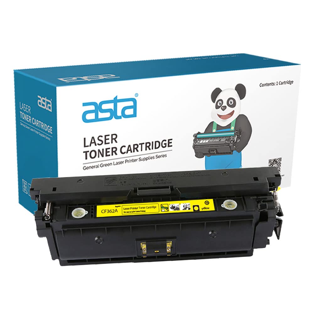 ASTA M553 Toner 508A CF362A Toner Cartridge Compatible For HP Color Laser Jet Enterprise M552 MFP M577f Printer 362A 508 (CF362A(Yellow))