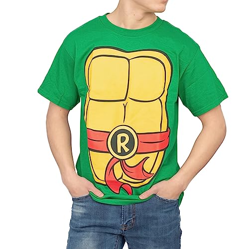 Mighty Fine TMNT Teenage Mutant Ninja Turtles Raphael Costume Green Adult T-Shirt Tee (Medium)