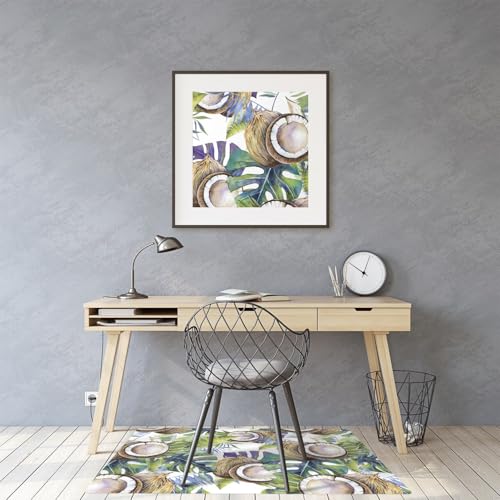 Protège-tapis de chaise 140x100 cm résistant et imperméable avec protège-sol PVC rectangulaire - 4
