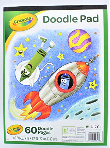 Image of Crayola Doodle Pad, 9 x 12 Inches, 60 Sheets,White