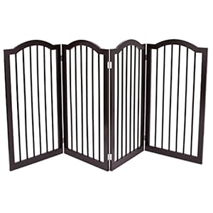 Internet’s Best Pet Gate with Arched Top – 3 Panel – 36 Inch Tall Fence – Free Standing Folding Z Shape Indoor Doorway…
