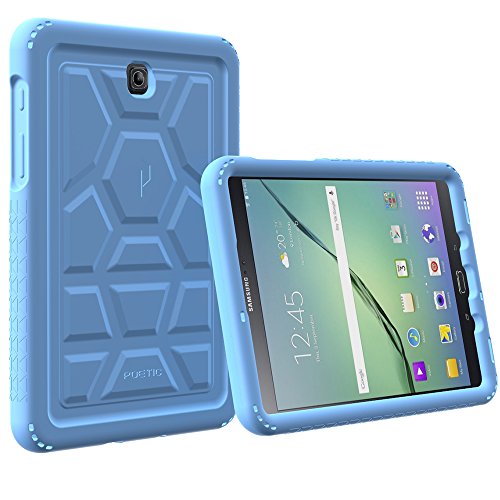 Galaxy Tab A 8.0 (2015) Case - Poetic TurtleSkin Series[Corner Protection][Tactile Side Grip][Sound-Amplification][Bottom Air Vents] Protective Silicone Case for Samsung Galaxy Tab A 8.0 (2015) Blue