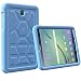 Galaxy Tab A 8.0 (2015) Case - Poetic TurtleSkin Series[Corner Protection][Tactile side Grip][Sound-Amplification][Bottom Air Vents] Protective Silicone Case for Samsung Galaxy Tab A 8.0 (2015) Blue