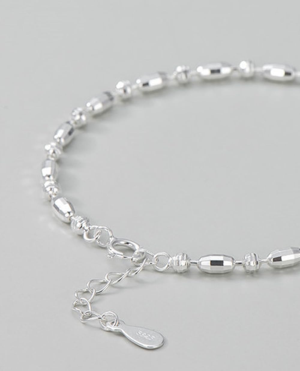 Armreif Damen Silber 925,Vintage S925 Silber Armband Für Frauen Silber Bohnen Sterling Silber Armband Armreif Mit Verstellbarer Silberkette Glücksschmuck Für Frauen
