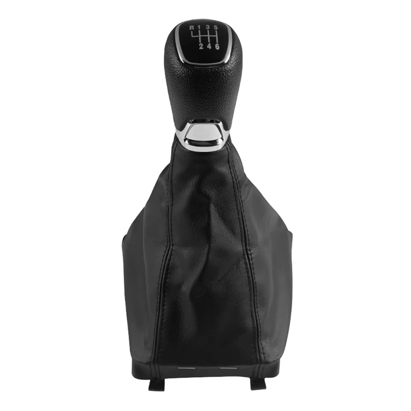 OUVECR Car Shift Gear Knob Handle for Skoda for Octavia A7 MK3 2014-2017 5/6 Speed Shift Gear Knob Lever Shifter Gaitor Boot Cover Case Gear Shift Cover(6 Speed)