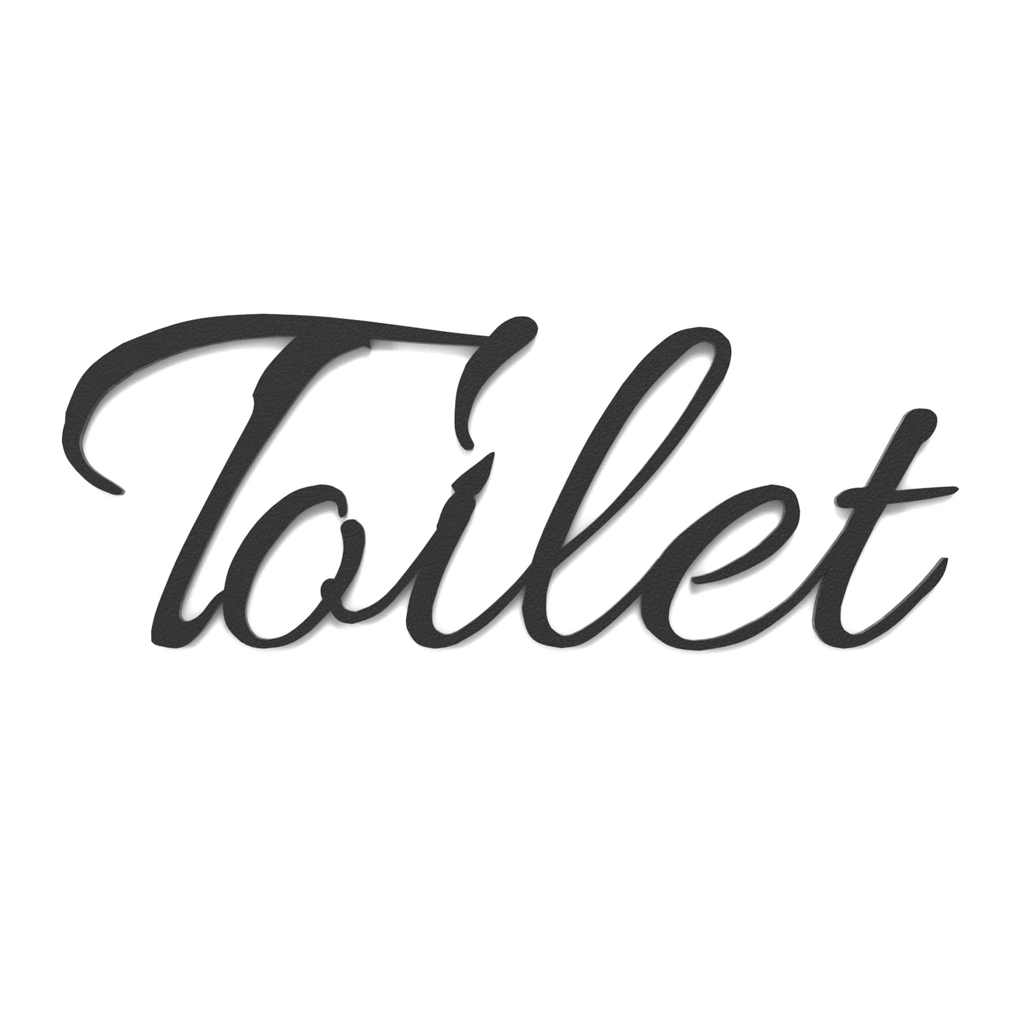 Cartello per porta del bagno, per la porta del bagno, per gli ospiti, autoadesivo (nero, WC)