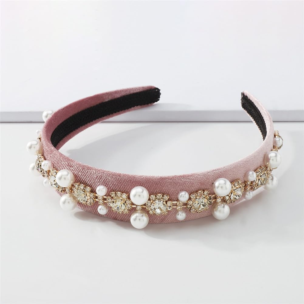 Cerchietto per capelli con strass alla moda, imbottito, ampia spugna, perle, fascia, accessori per capelli vintage da donna acquista in modo economico - spedizione gratuita, recensioni reali con foto