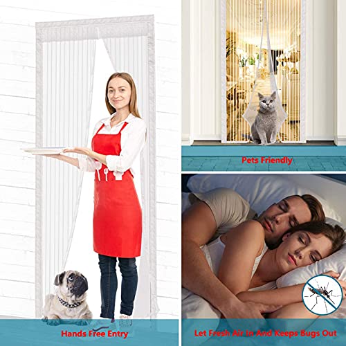 Gflyme Porte Schermo in Fibra di Vetro 90x230 cm