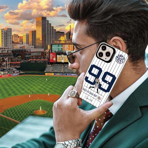 PASLSZOA Baseball Case Compatible with iPhone 16 Plus, Cool Baseball Legend No.99 Design Shockproof Non-Drop Protective Phone Case (New York No.99 Judge) by PASLSZOA - Used condition - Image 4