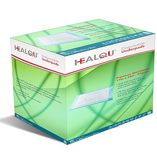 Image of Healqu Disposable Baby Changing Pad Liners - Case of 300, Super Soft, Absorbent and Waterproof - Mess-Free Baby Diaper Changes on Every Surface - 17" x24