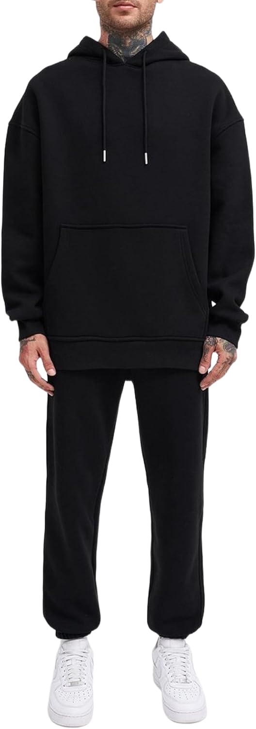 LINMYZAI Sweat Suits Men Jogging Tracksuits 2 Piece Set Casual Athletic Hoodie And Sweatpants Outfits