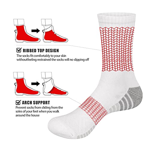 Mens Cushioned Crew Socks For Men, Sweat Wicking Anti-Odor Casual Everyday Work Gym Golf Training Athletic Socks4