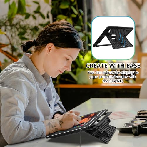 Image of VEIKK VK1200 V3 Drawing Tablet with Screen, 11.6 Inch | Upgraded to 16384 Levels Pressure Sensitivity, Tilt Function, with Stand, 2 Pens & Glove