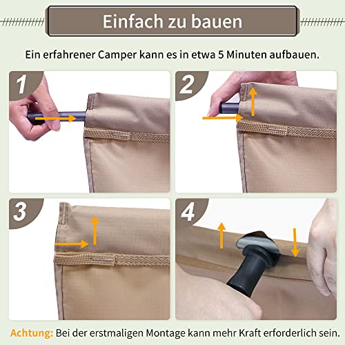 Feldbett Tomount ultraleichtes Klappbett aus Aluminium für Camping